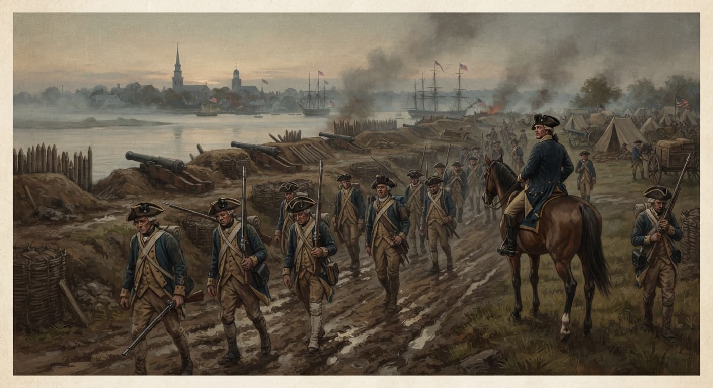 Americans abandon Newport siege lines today