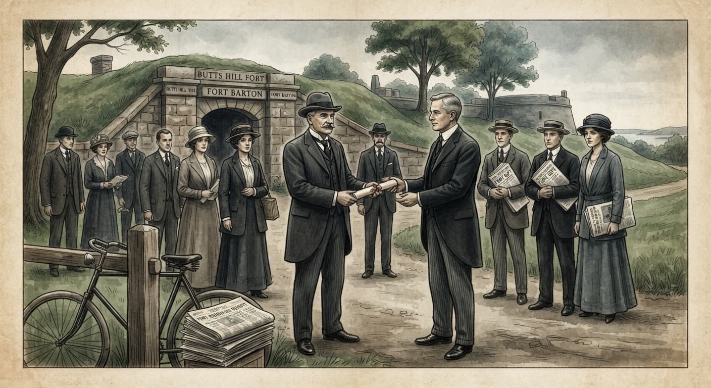 Newspapers report fort preservation gift to state