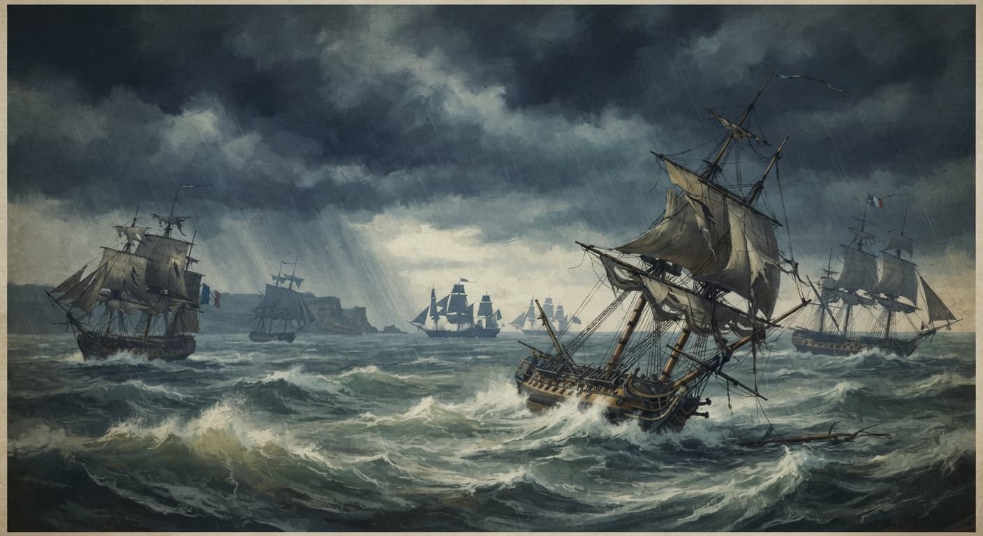 Storm disrupts French naval operations off Rhode Island