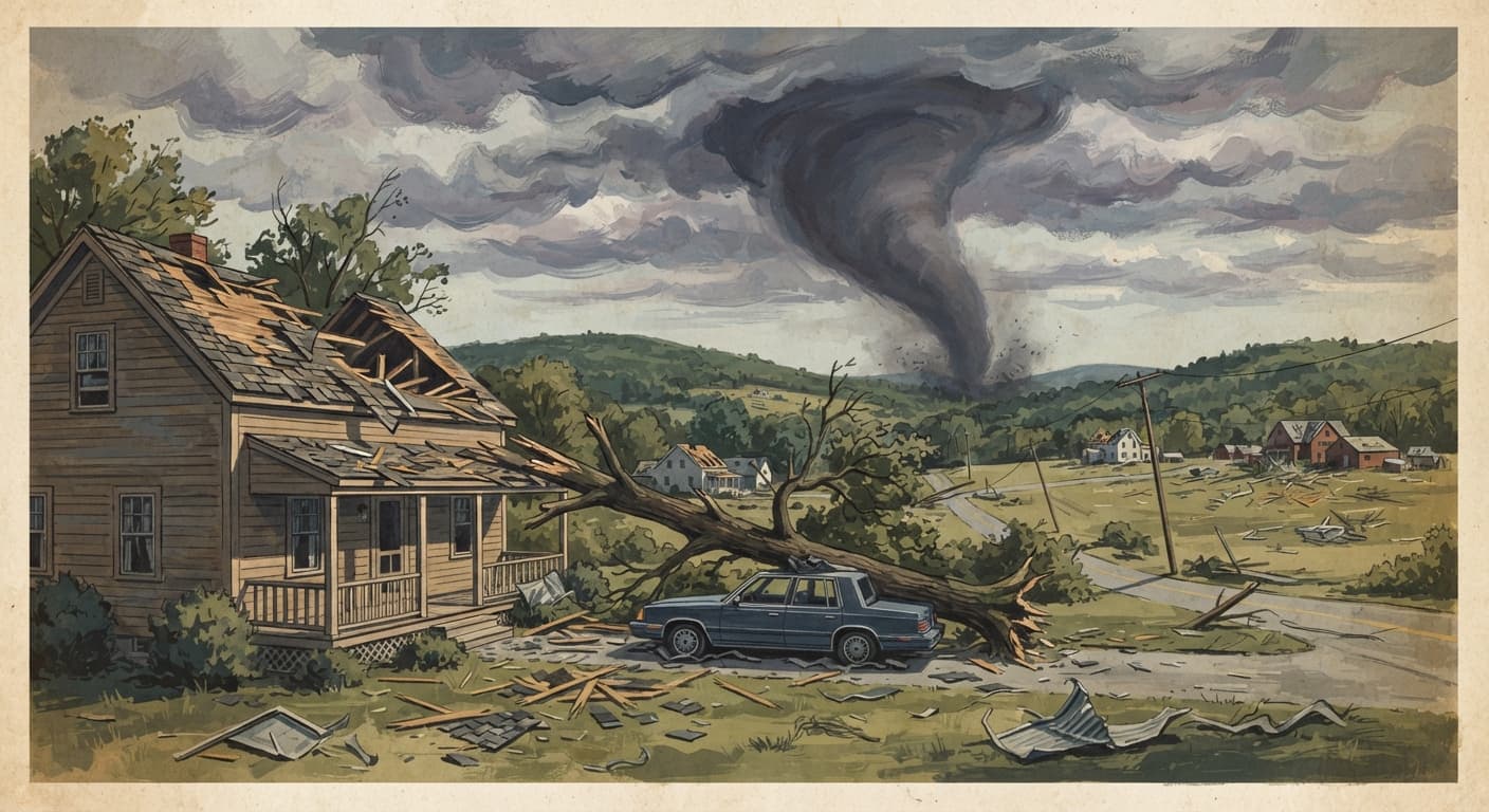 F1 tornado strikes North Smithfield during historic outbreak